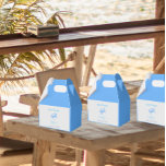 Caixinha De Lembrancinhas Siri azul vintage para casamentos<br><div class="desc">Siri azul vintage: o desenho antigo foi editado e aplicado nesta caixa de papel por Alma Wad. Personalize-o agora com os detalhes do seu evento. Ótimo para qualquer evento relacionado à praia .</div>