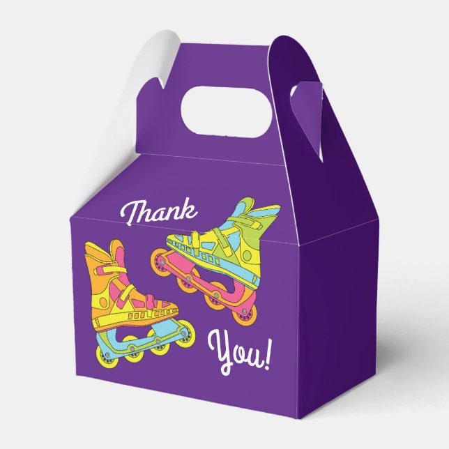 Caixinha De Lembrancinhas Skates Roller Blades - Aniversário de criança Part (Verso)