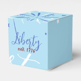 Caixinha De Lembrancinhas Sky Blue com Marinho e White Sparkles