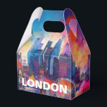 Caixinha De Lembrancinhas Skyline Abstrato Art de Londres<br><div class="desc">Adicione um toque moderno ao seu evento com esta caixa de favoritos com a arte da linha do horizonte de abstrato London. Perfeito para casamentos,  festas ou presentes corporativos.</div>