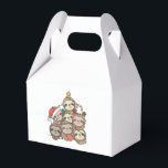 Caixinha De Lembrancinhas Sloth Christmas Tree Funny Animal Christmas Favor<br><div class="desc">The sloths look like a Christmas tree. With fairy lights and Santa's hats they are perfect for Christmas. Every sloth lover is happy about cute animals for the winter holidays.</div>