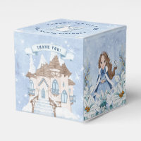 Snowy Winter Brunette Princess Birthday