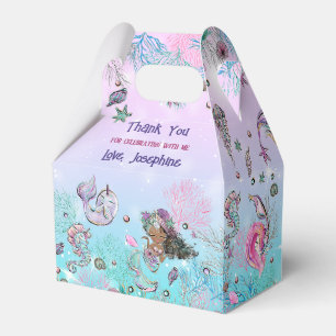 Caixinha De Lembrancinhas Sob a Festa de aniversário de Sereia Marinha