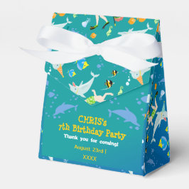 Caixinha De Lembrancinhas Sob o mar golfinhos e festas de aniversário de gar