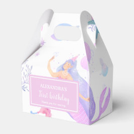 Caixinha De Lembrancinhas Sob o mar Sereia e Garota dos Amigos do Oceano