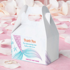 Caixinha De Lembrancinhas Sob o partido Sea Mermaid Chá de fraldas