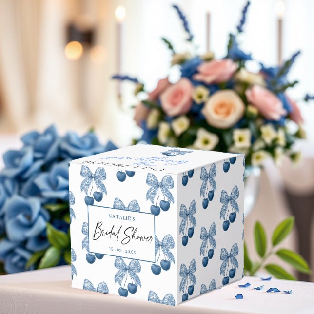Caixinha De Lembrancinhas Something Blue Theme Bridal Shower (Criador carregado)