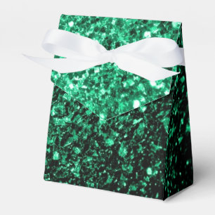 Caixinha De Lembrancinhas Sparkles bonitos do brilho do verde esmeralda
