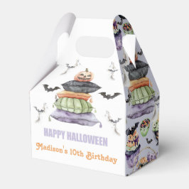 Caixinha De Lembrancinhas Spooken Halloween Sleepover Obrigado