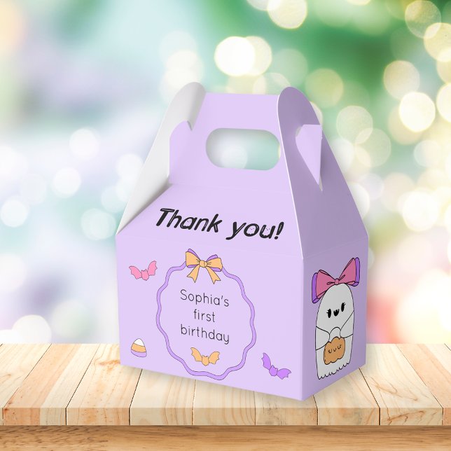 Caixinha De Lembrancinhas Spooky Ghost Halloween Aniversário (Criador carregado)