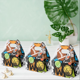 Caixinha De Lembrancinhas Sport Pattern With Balls