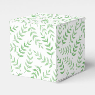 Caixinha De Lembrancinhas Square gift box - Leaves - green