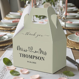 Caixinha De Lembrancinhas Sr e Sra Elegante Simples | Cinza Cimento