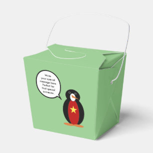 Caixinha De Lembrancinhas Sra. Pinguim Falante Vietnamita Personalizada 