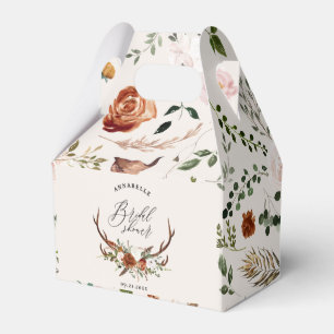 Caixinha De Lembrancinhas Stag terracotta rust chá de panela elegante floral