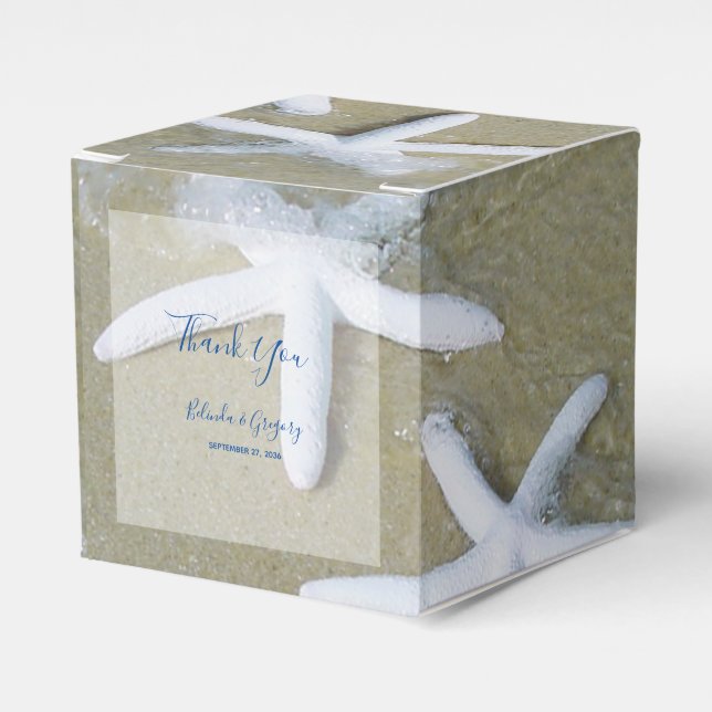 Caixinha De Lembrancinhas Starfish Beach Wedding (Frente)