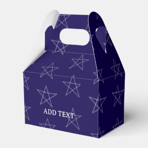 Caixinha De Lembrancinhas Stars Nome Personalizado Desenhado à Mão Roxo