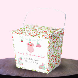 Caixinha De Lembrancinhas Strawberry Baby Outfit Com Padrões Baby Favle Box