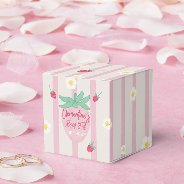 Caixinha De Lembrancinhas Strawberry Berry First Birthday Party Favor Box (Casamento)
