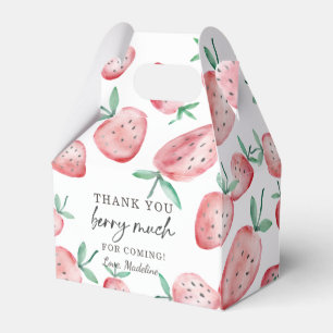 Caixinha De Lembrancinhas Strawberry Birthday Obrigado Berry Muito Doce Fav