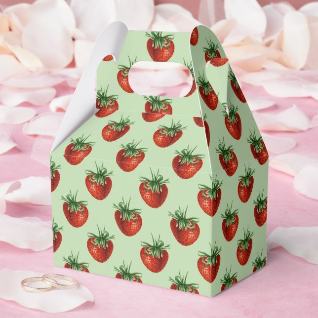 Caixinha De Lembrancinhas Strawberry Pattern (Casamento)