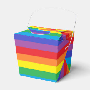 Caixinha De Lembrancinhas Stripes Arco-Íris Sólidas