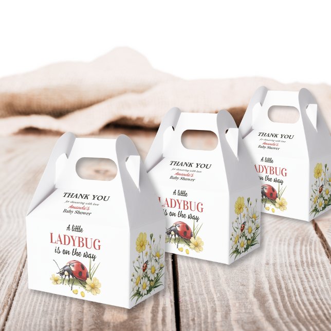 Caixinha De Lembrancinhas Summer Garden Daisy Little Ladybug Baby Shower  (Criador carregado)