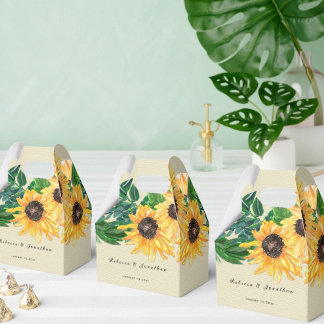 Caixinha De Lembrancinhas Sunflower Sunshine Wedor Box