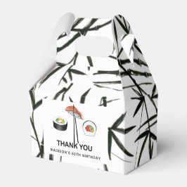 Caixinha De Lembrancinhas Sushi Birthday Simple Elegante Branco