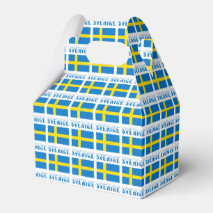 Caixinha De Lembrancinhas Sverige e Bandeira Sueca em forma de Tijolos
