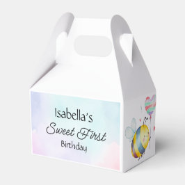Caixinha De Lembrancinhas Sweet Bee First Birthday Personalized 