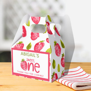 Caixinha De Lembrancinhas Sweet One Strawberry Primeiro Aniversário