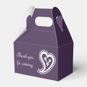 Caixinha De Lembrancinhas Sweet Paisley Hearts in Purple Favor Box