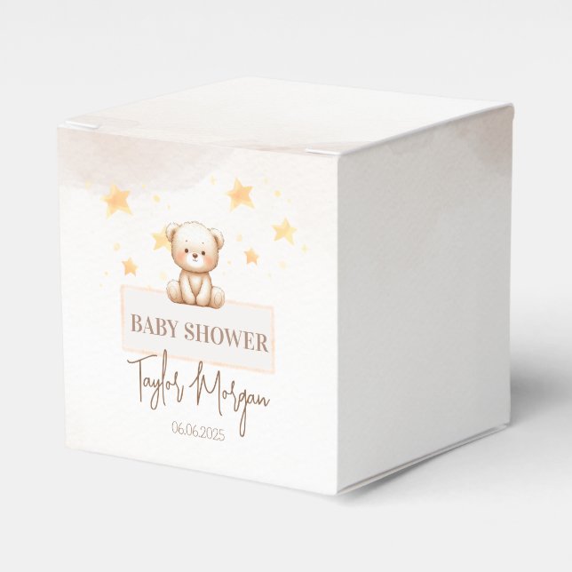 Caixinha De Lembrancinhas Sweet Teddy Bear Baby Shower (Frente)