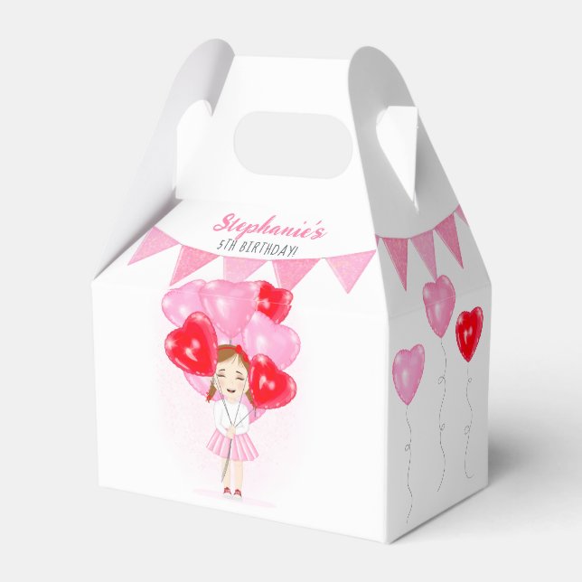 Caixinha De Lembrancinhas Sweetheart Balloon Birthday (Verso)