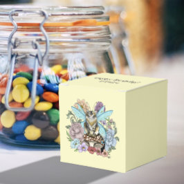 Caixinha De Lembrancinhas Tablet Fairy Cat Mushroom Floral