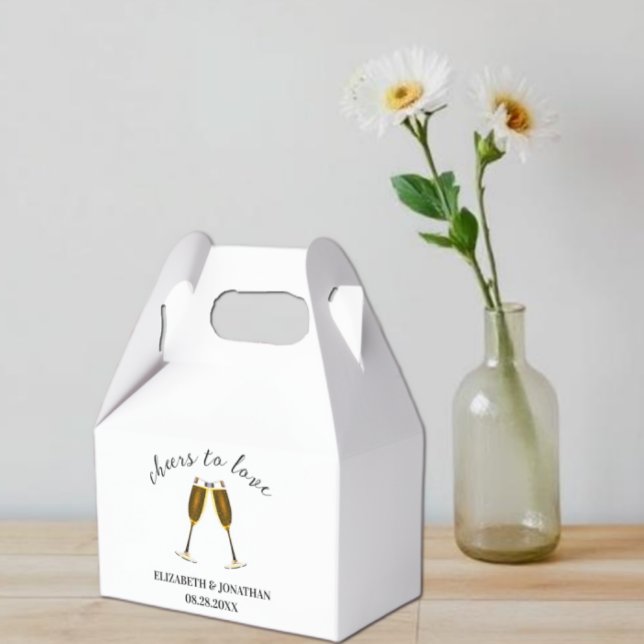 Caixinha De Lembrancinhas Taças de Champanhe Para Amor (Criador carregado)