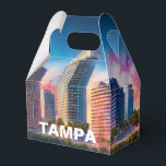 Caixinha De Lembrancinhas Tampa Skyline Abstrato Art<br><div class="desc">Adicione um toque moderno ao seu evento com esta caixa de favoritos com a arte da linha do horizonte Tampa abstrato. Perfeito para casamentos,  festas ou presentes corporativos.</div>