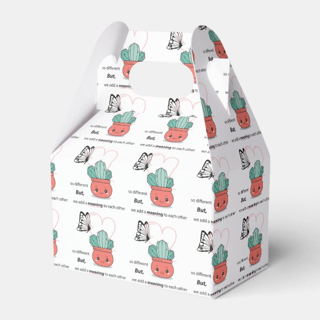 Caixinha De Lembrancinhas Tão Diferente, Perfeito Juntos - Casal De Amor (Frente)