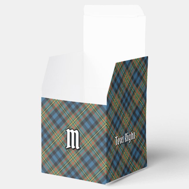 Caixinha De Lembrancinhas Tartan Antigo do Clã MacLellan (Aberto)