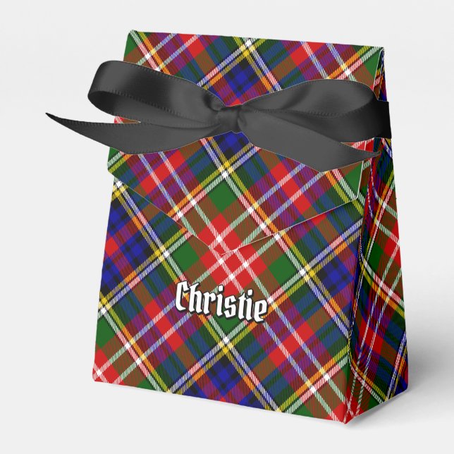 Caixinha De Lembrancinhas Tartan do Clã Christie (Frente)