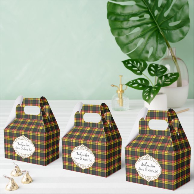 Caixinha De Lembrancinhas Tartan Moderno Escocês Buchanan (Múltiplo)