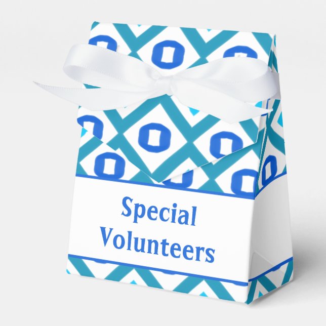 Caixinha De Lembrancinhas Teal e Azul (Frente)