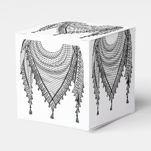 Caixinha De Lembrancinhas Tecido Tradicional do Keffiyeh Scarf Palestino (Frente)