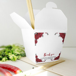 Caixinha De Lembrancinhas Tema de Casamento Floral da rosa vermelha