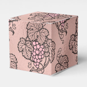 Caixinha De Lembrancinhas Tema Dourado Rosa e Vinho Rosé