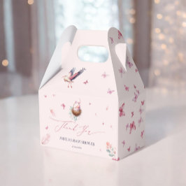 Caixinha De Lembrancinhas Tempestade Rosa Suave Elegante Obrigado