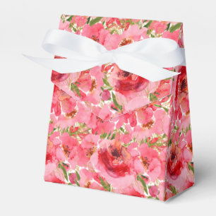 Caixinha De Lembrancinhas Tenda de Chá de Noiva Floral em Aquarela