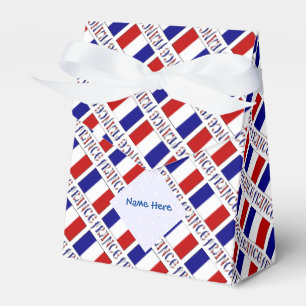 Caixinha De Lembrancinhas Tenda de Personalização Azul da Bandeira Francesa