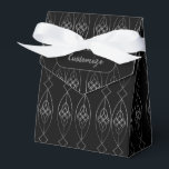 Caixinha De Lembrancinhas Tenda Deco Preta e Prata<br><div class="desc">*Personalize adicionando seu texto ou redimensione a imagem em ladrilho.</div>